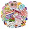 Wrapables Waterproof Vinyl Stickers for Water Bottles, Laptop, Phones, Skateboards, Decals for Teens, 100pcs